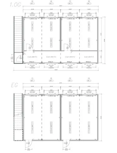 Neue Bürocontaineranlage mit 2 Etagen